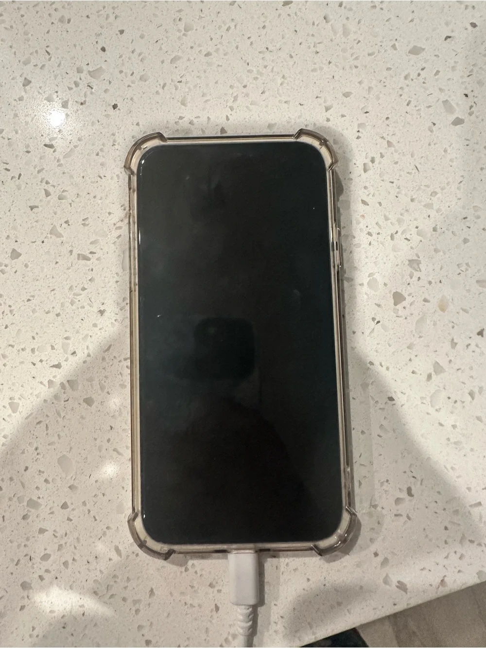 Apple iPhone in Mint Green with Clear Protective Case